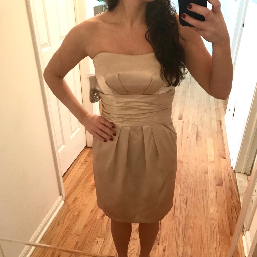 CHAMPAGNE DRESS... NEVER BEEN WORN!